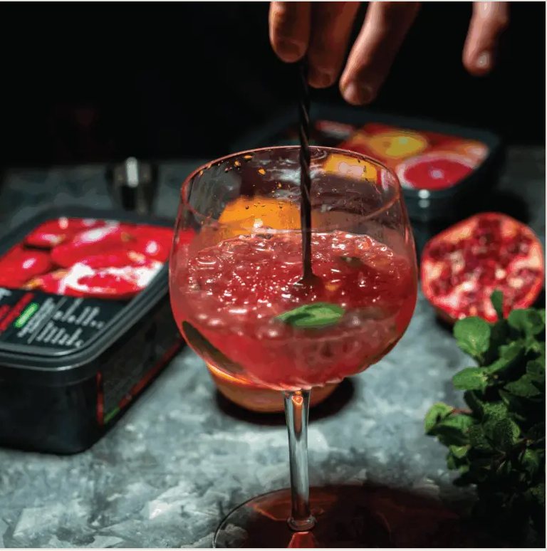 Andros purée, behind the bar